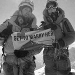 Lee and Gleich at the summit of Everest